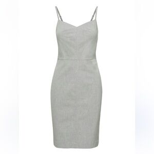 NEW Banana Republic Strappy Sheath Dress Bi-Stretch Sz 8 Gray NWT